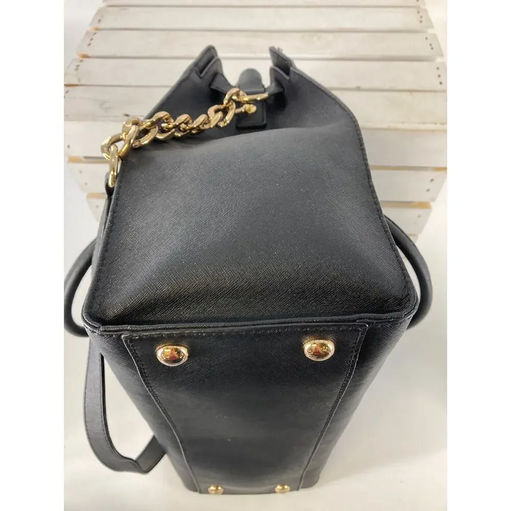 MICHAEL KORS HAMILTON LARGE SAFFIANO LEATHER SHOULDER BAG